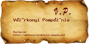 Várkonyi Pompónia névjegykártya